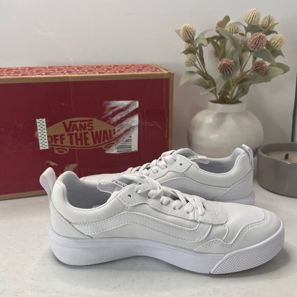 Vans Range EXP Leather/Textile Sneaker White VN0A5ELAA3H Women 7 Try On Wear - Picture 6 of 10